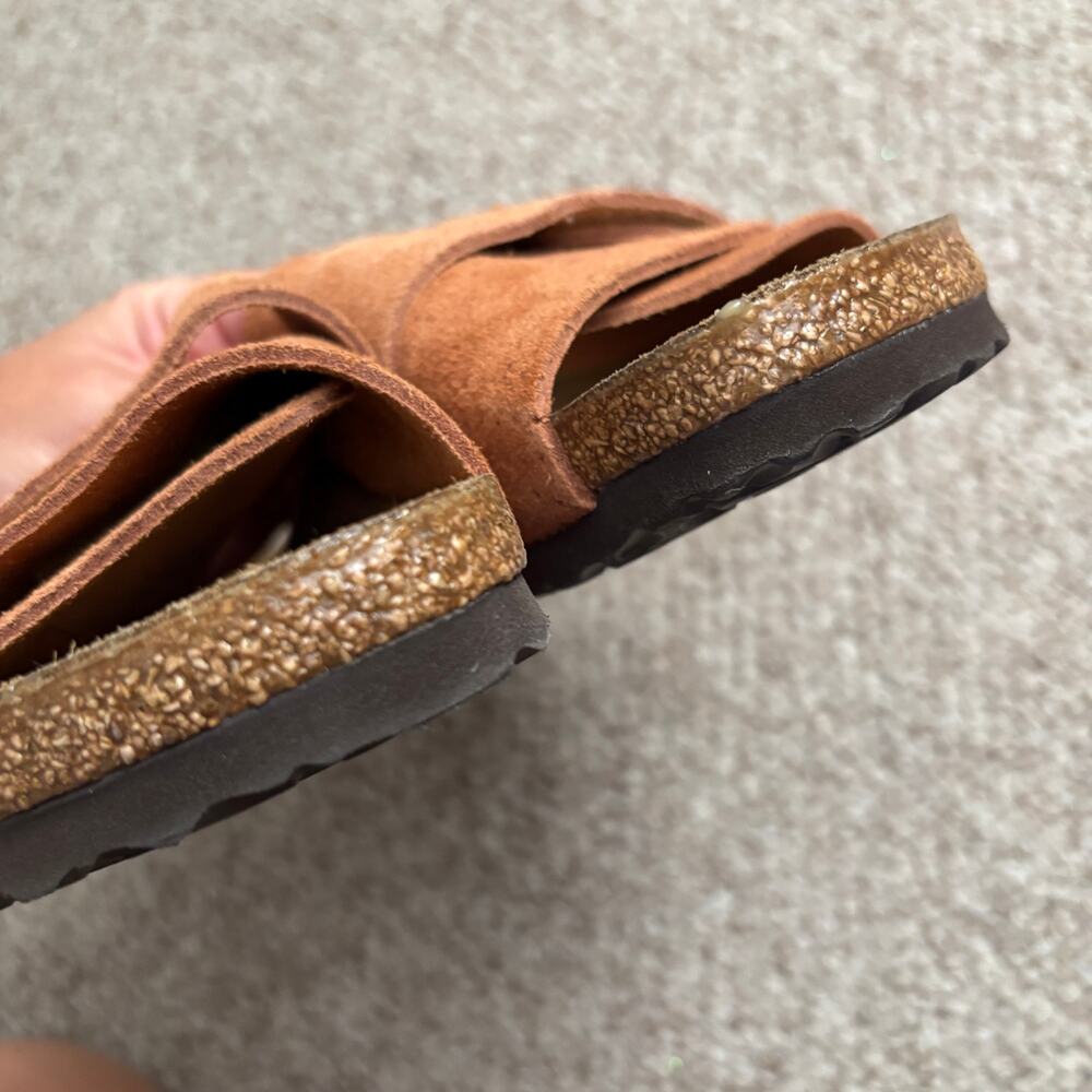Birkenstock Women’s Kyoto Hook and Loop Strap Slide Sandals Burnt Orange Sz 40 - Picture 6 of 7
